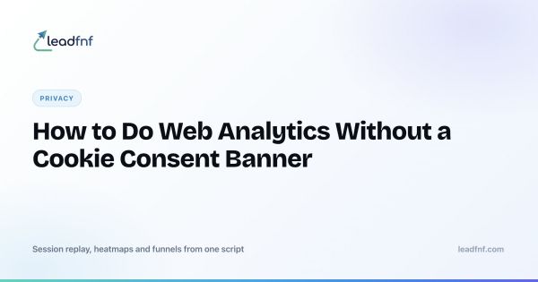 How to Do Web Analytics Without a Cookie Consent Banner